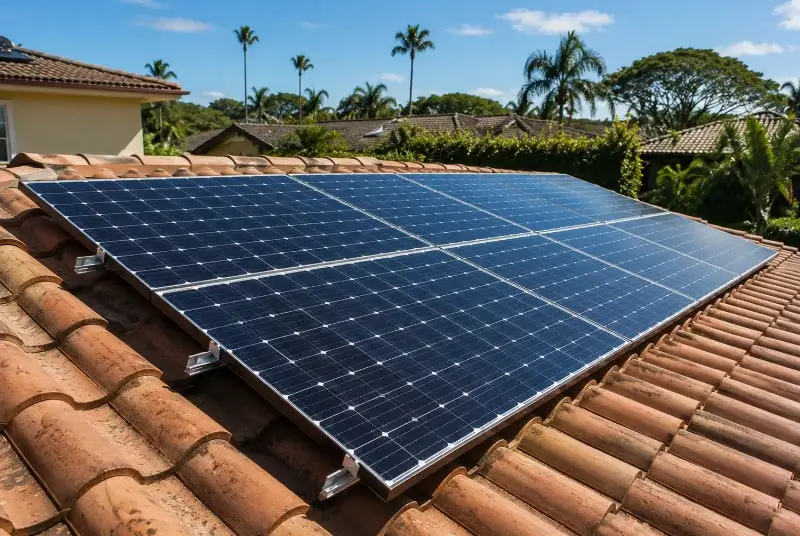 Installation de panneaux solaires à la Pomarède